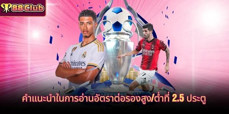 คำแนะนำในการอ่านอัตราต่อรองสูง/ต่ำที่ 2.5 ประตู